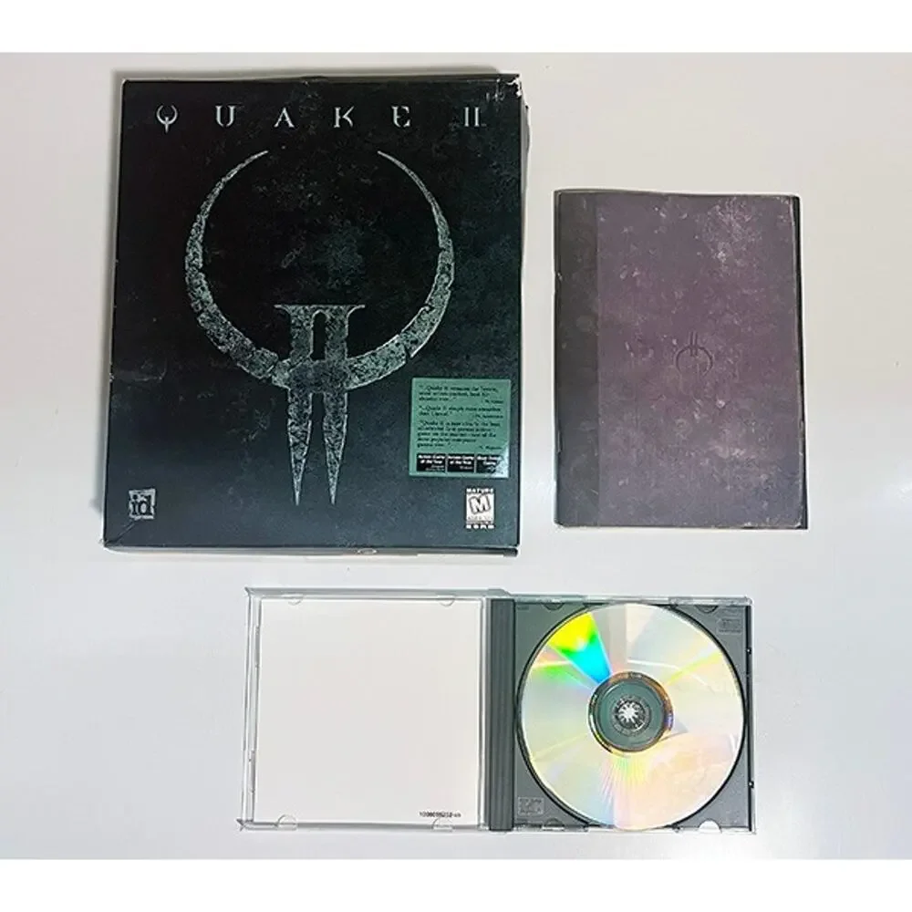 Quake II (PC, 1997) Big Box Complete Game Disc Manual id Software FPS Retro PC